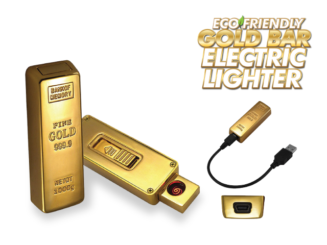 GOLD BAR USB flameless lighter