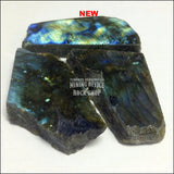 Top polished labradorite slice 