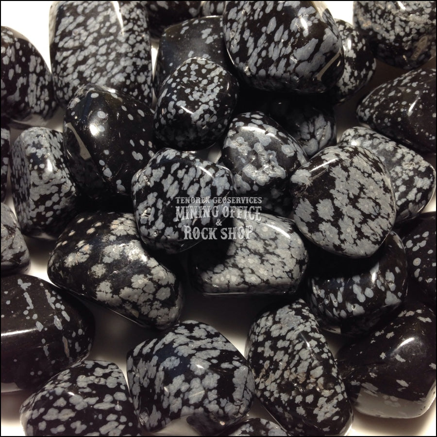 Obsidian: Snowflake Tumbled Stone